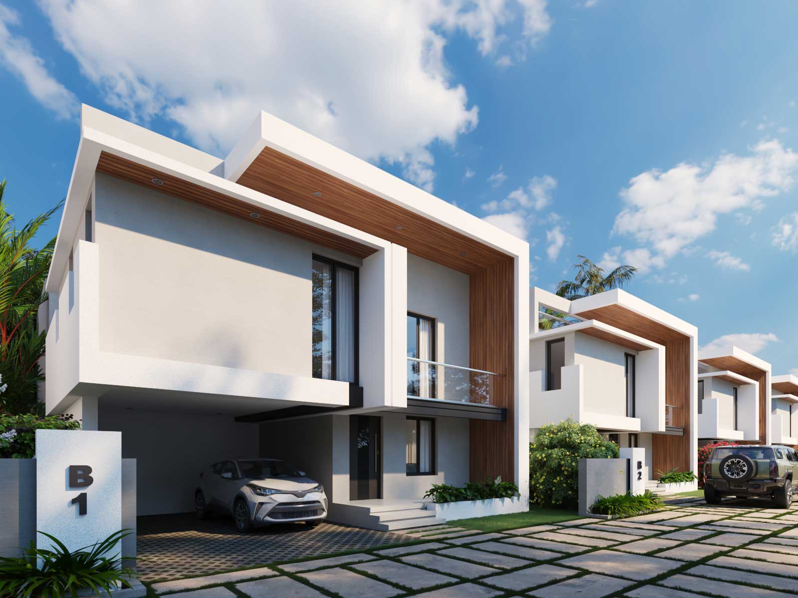 3d architectural visualization company 3D Exterior Residential Villas Coimbatore India