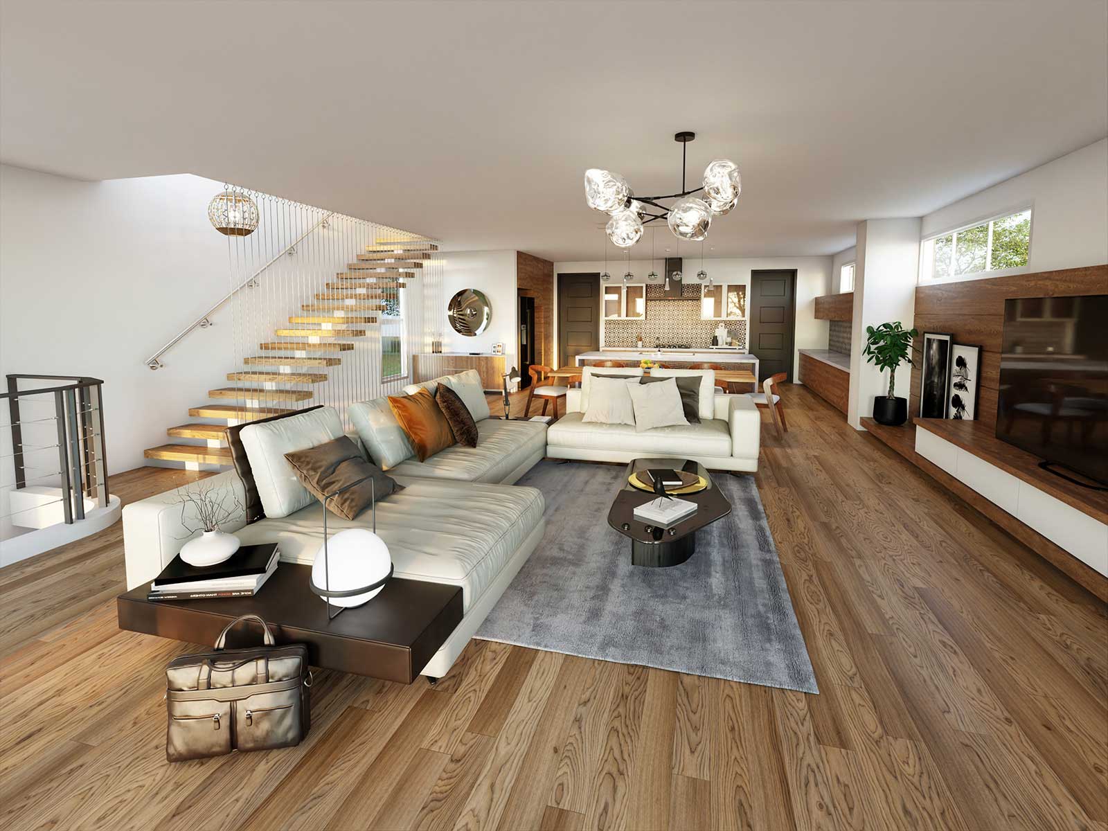 Affordable Architectural Visualization Service Living Room Daytime 3D Interior Render Sydney
