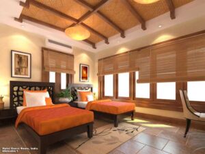 3D PhotoRealistic Interior Visualization Guest Bedroom, 3d architectural rendering sevices, 3D Interior Rendering Services