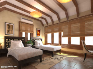 3D Photo Realistic Interior Visualization Guest Bedroom India