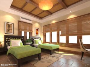 3D Photo Realistic Interior Visualization, Guest Bedroom, India, 3D Interior Rendering Services